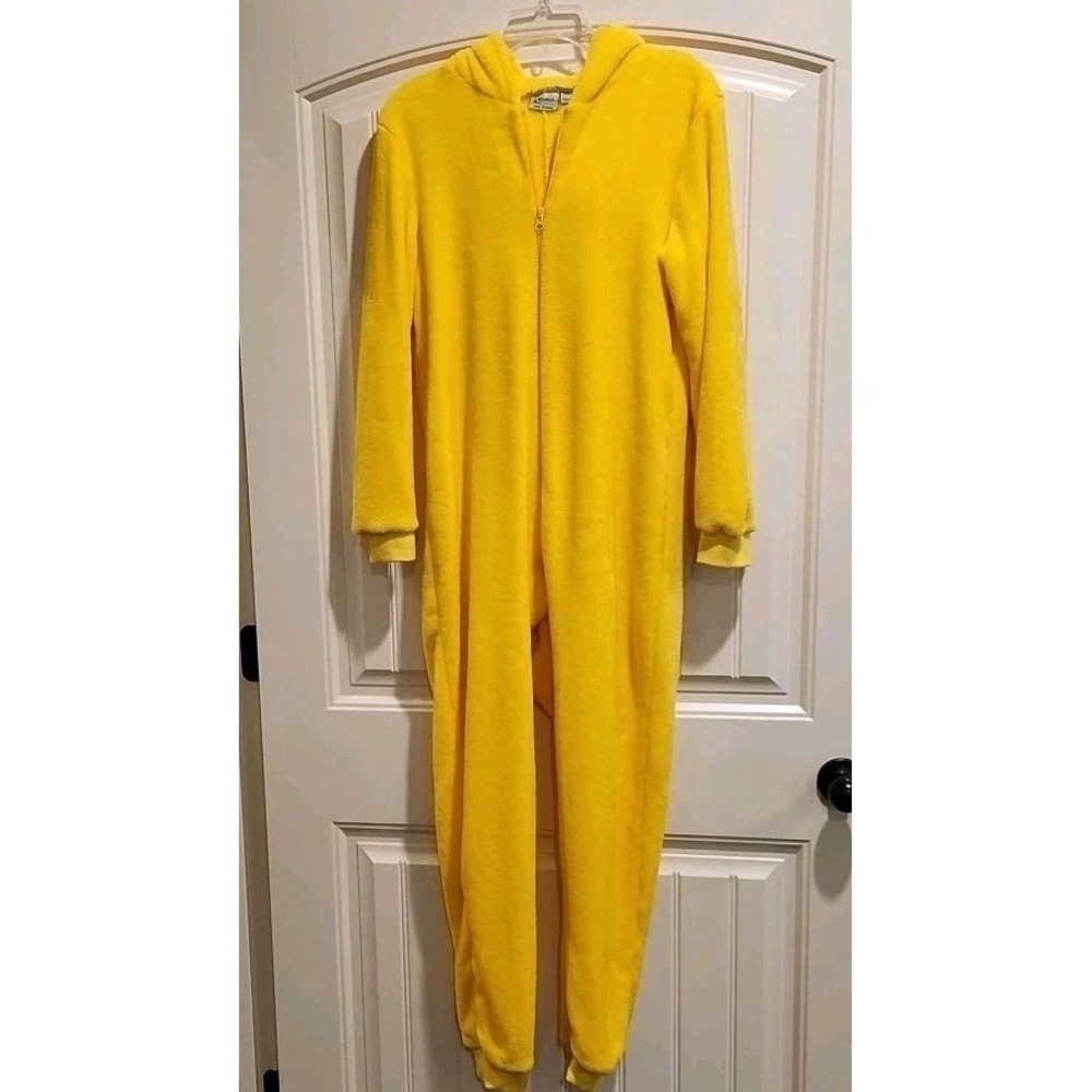 Unisex Cosplay Pikachu Halloween One-Piece Body suit Fluffy Costume, Youth XL